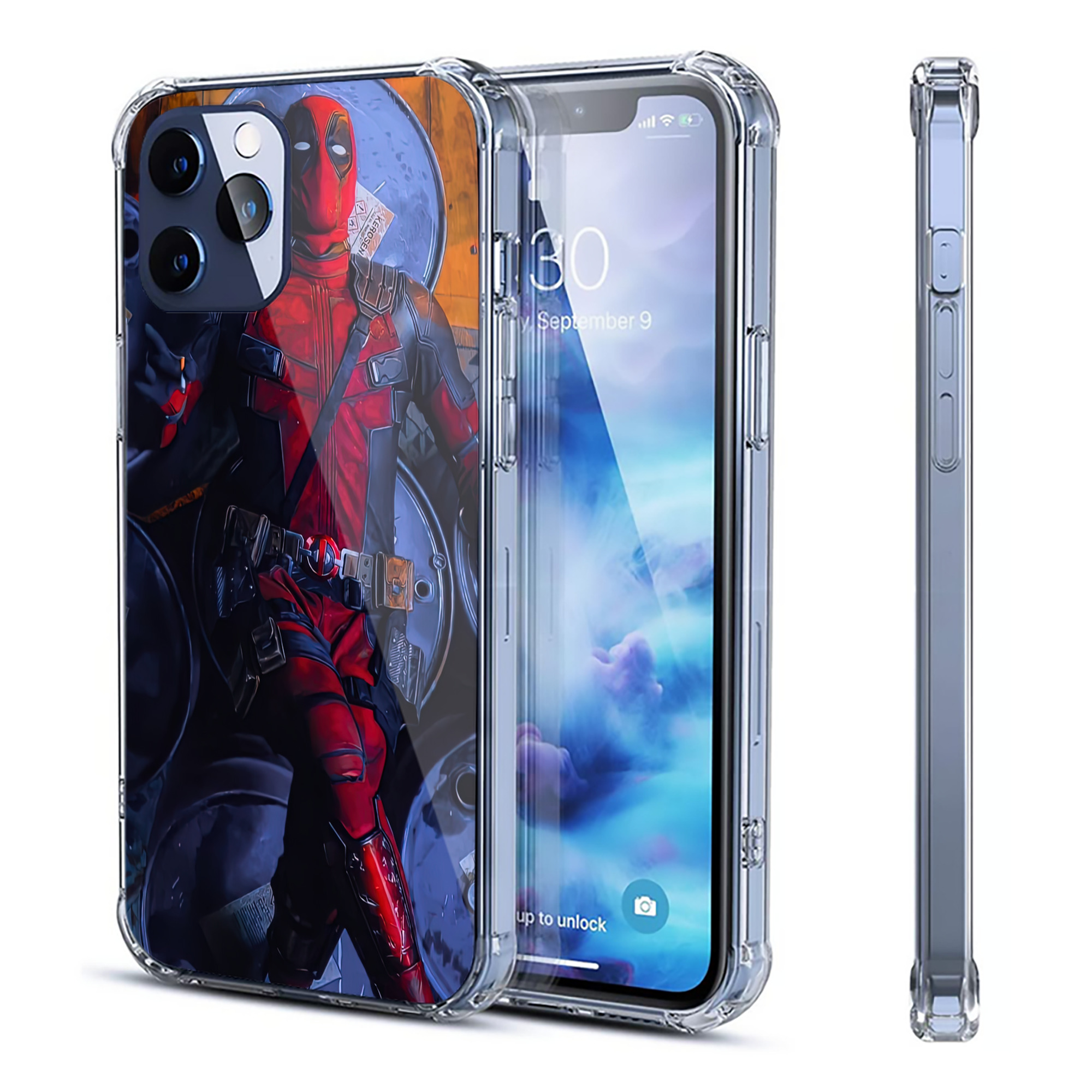 （画像用） Deadpool デッドプール 【iPhone 12シリーズ対応】透明スマホケース（クリアソフトケース）